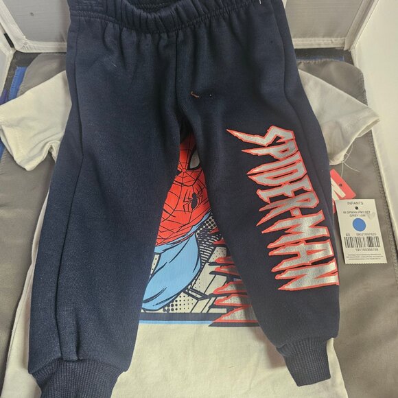 Boys Toddler Marvel Spiderman 2Pc Jogger Set New with Tags Size 12M - Picture 6 of 6